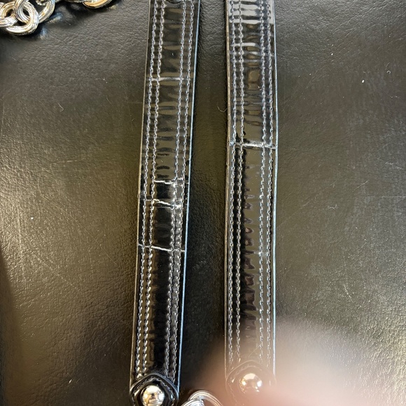 COACH POPPY LIQUID GLASS PURSE - BLACK CHAIN SHOULDER CROSS BODY HANDBAG - Picture 14 of 15